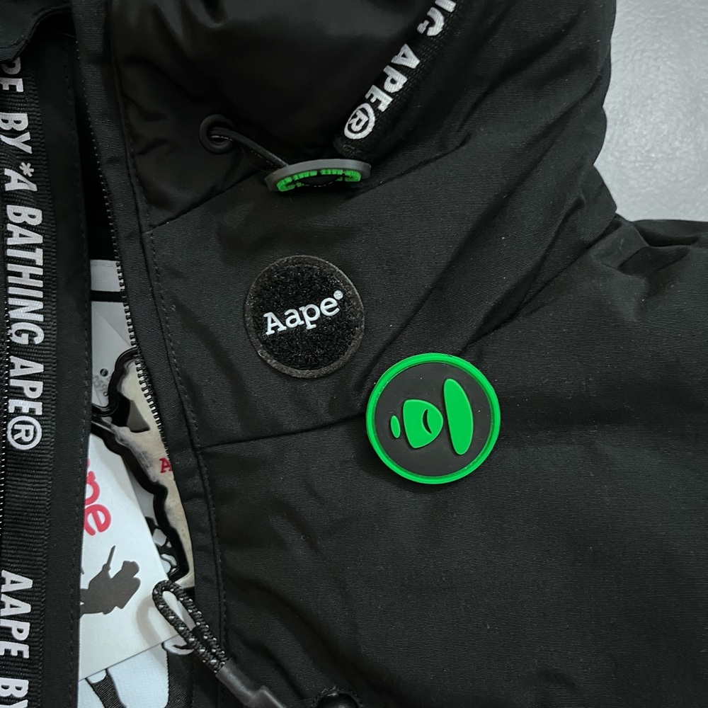 NWT-AAPE by A Bathing Ape (BAPE) Hooded Down Coat - Men L/WomenXL - Picture 9 of 13